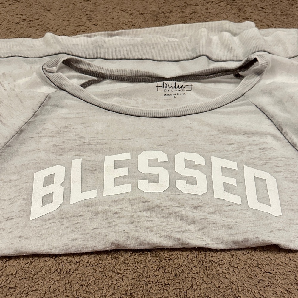 Miken Gray Long Sleeve Top - Picture 3 of 3
